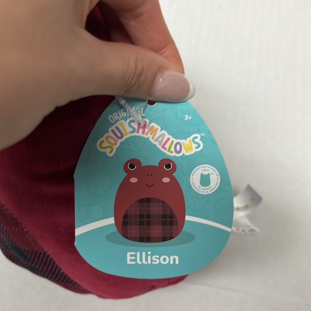 Squishmallows 7” NWT Ellison goth toad plush toy First to Market | soft cozy - Picture 9 of 12